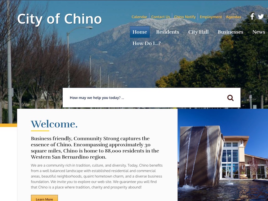 City of Chino, CA mockup