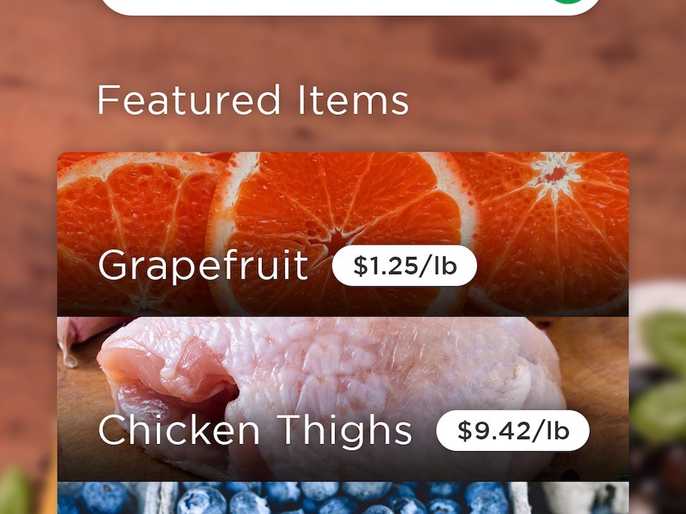 The Food App screens