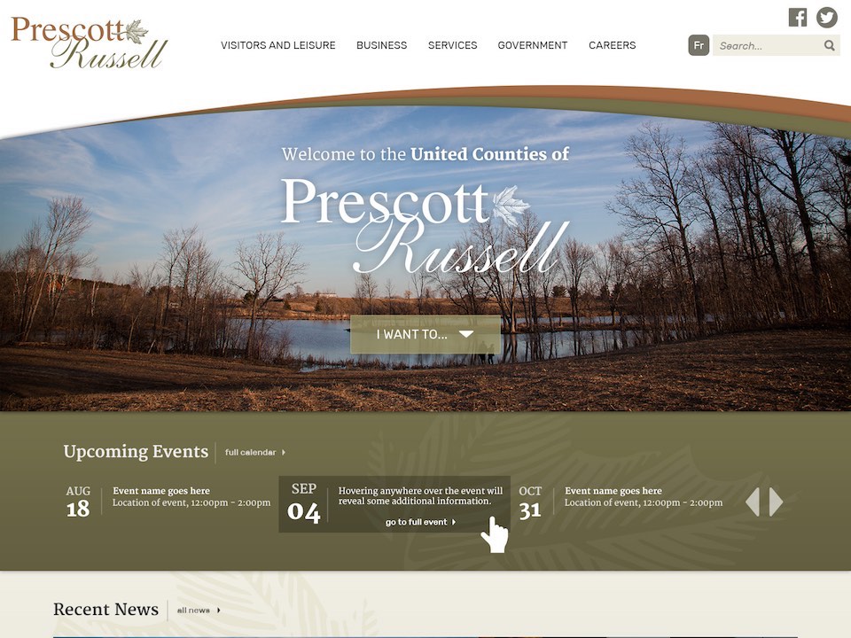 United Counties of Prescott-Russell mockup